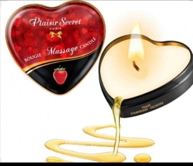 Bougie de Massage Erotique Plaisir secret - Rouge